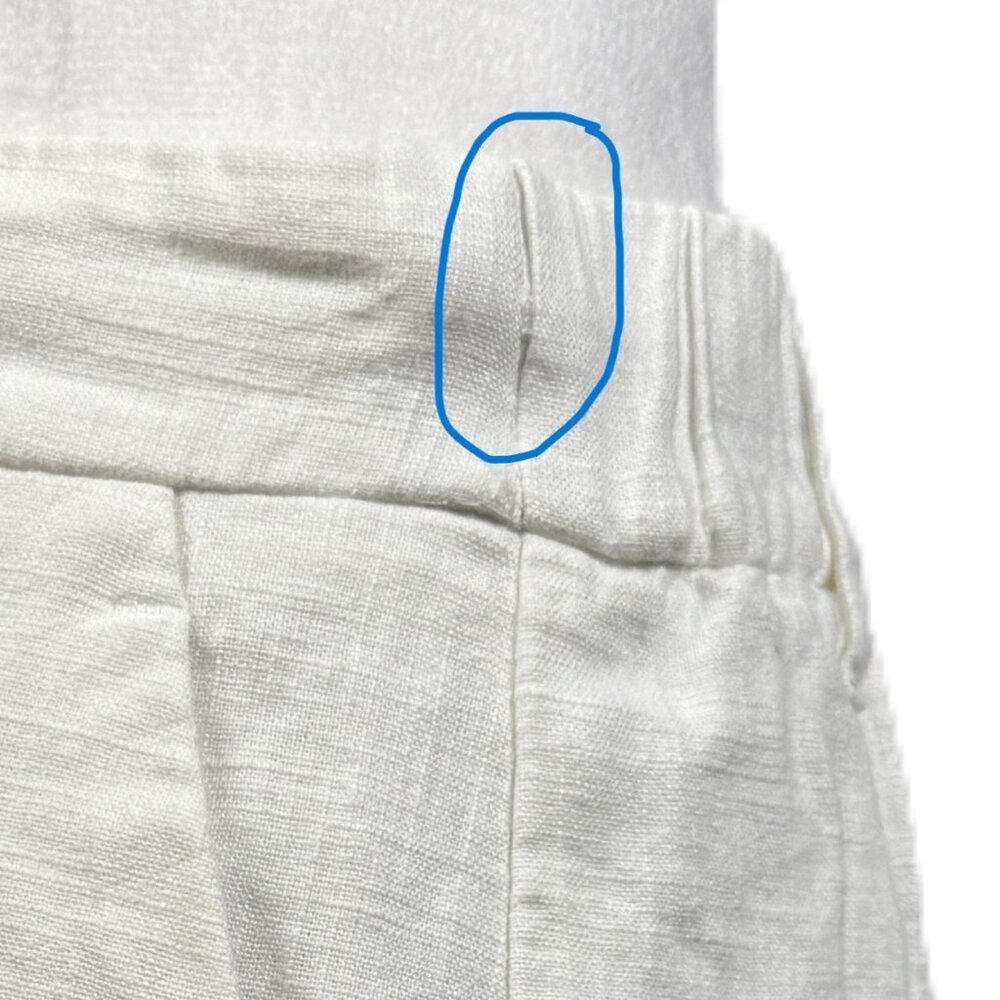 Nine West Linen and Viscose Blend Lined White Trouser Shorts Sz L Flat Front - Picture 6 of 8
